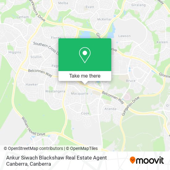 Mapa Ankur Siwach Blackshaw Real Estate Agent Canberra