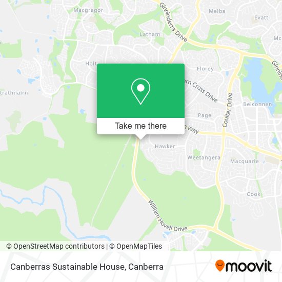 Canberras Sustainable House map