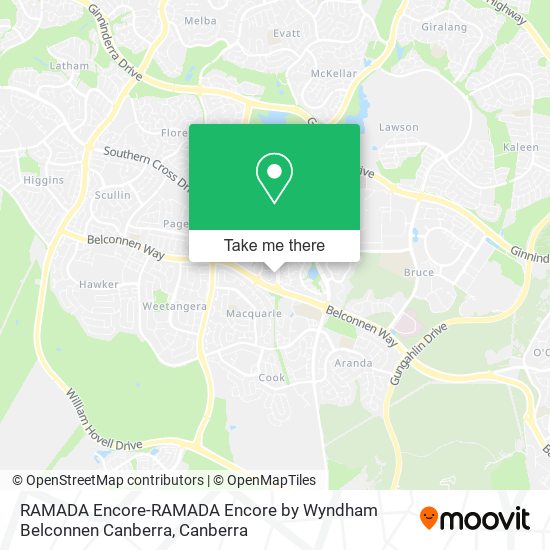 RAMADA Encore-RAMADA Encore by Wyndham Belconnen Canberra map