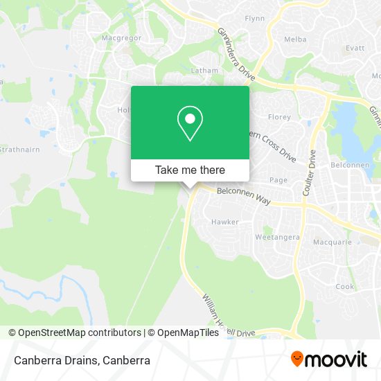 Canberra Drains map