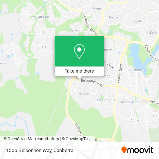 156b Belconnen Way map