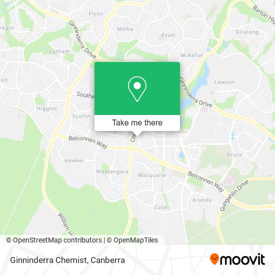 Ginninderra Chemist map