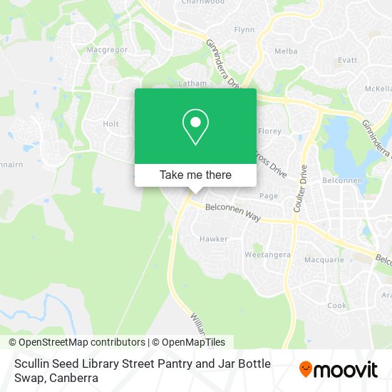 Scullin Seed Library Street Pantry and Jar Bottle Swap map