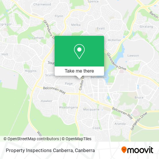 Property Inspections Canberra map