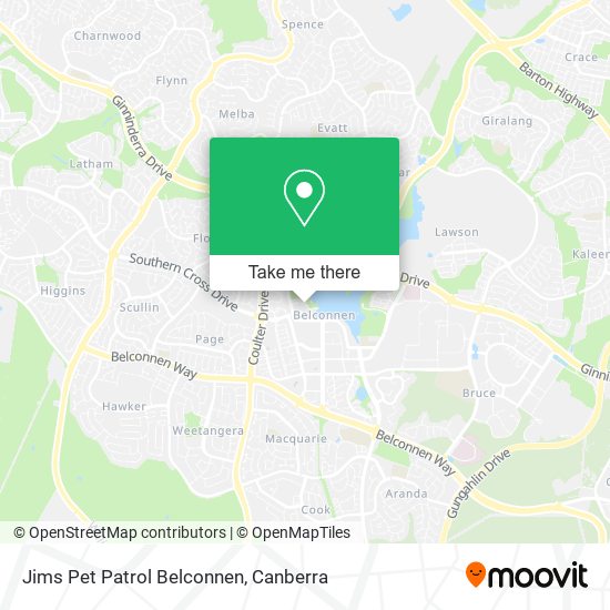 Jims Pet Patrol Belconnen map