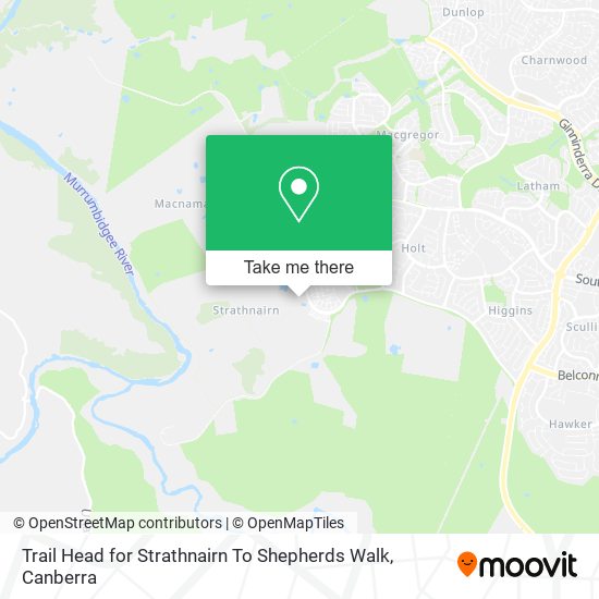 Trail Head for Strathnairn To Shepherds Walk map
