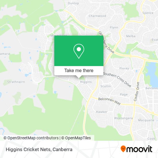 Higgins Cricket Nets map