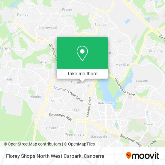 Florey Shops North West Carpark map