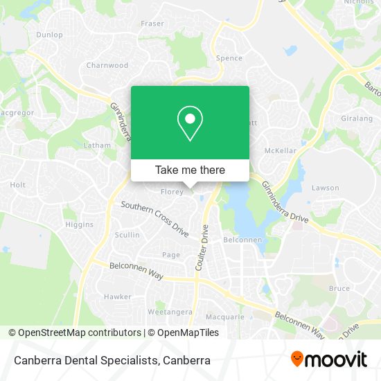 Mapa Canberra Dental Specialists