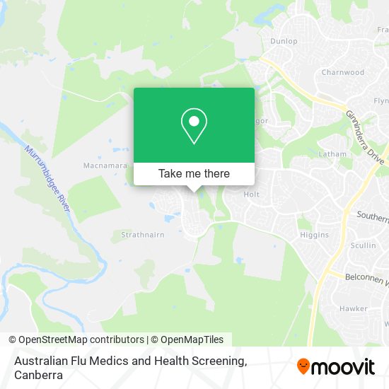 Australian Flu Medics and Health Screening map