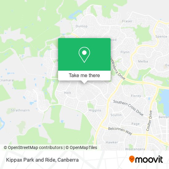 Kippax Park and Ride map