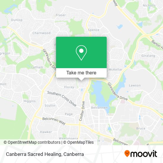 Mapa Canberra Sacred Healing