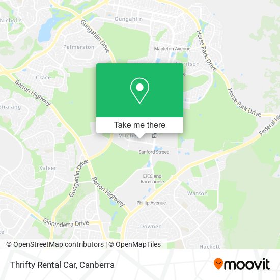 Thrifty Rental Car map