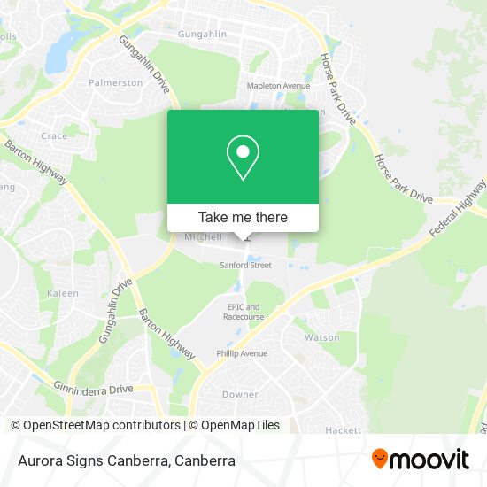 Aurora Signs Canberra map