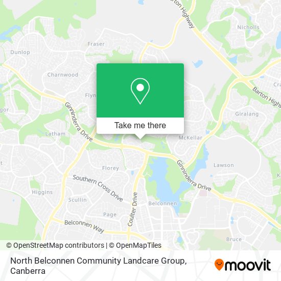 North Belconnen Community Landcare Group map