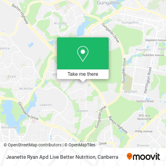 Jeanette Ryan Apd Live Better Nutrition map