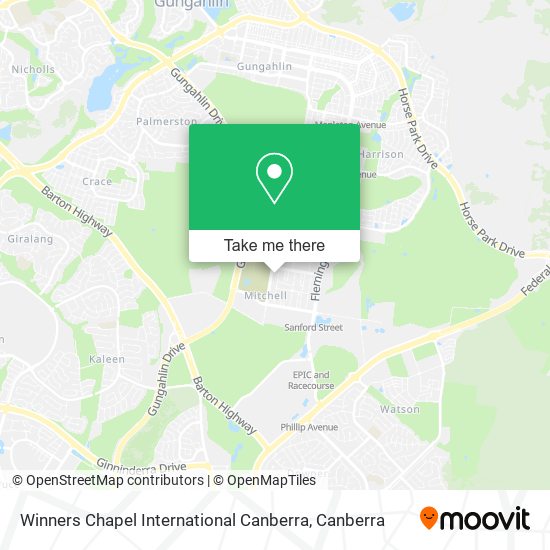 Winners Chapel International Canberra map