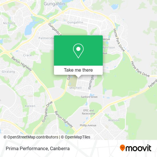 Prima Performance map