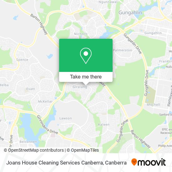 Joans House Cleaning Services Canberra map