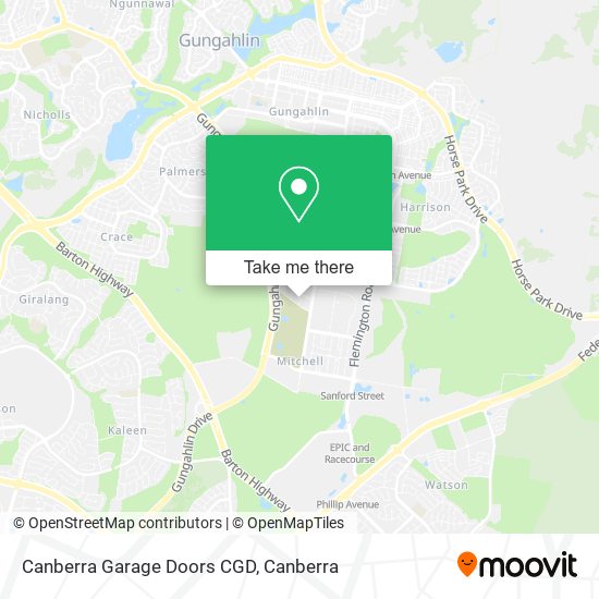 Canberra Garage Doors CGD map