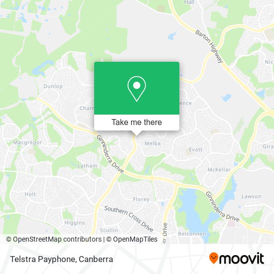 Mapa Telstra Payphone