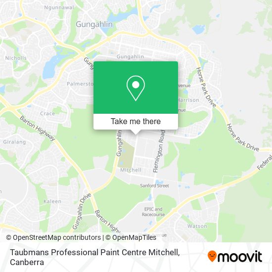 Taubmans Professional Paint Centre Mitchell map
