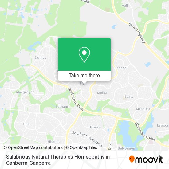 Salubrious Natural Therapies Homeopathy in Canberra map