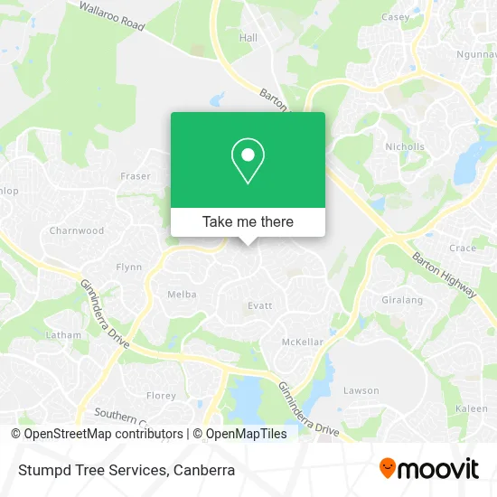 Mapa Stumpd Tree Services