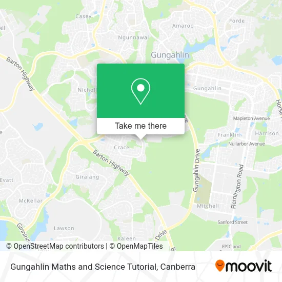 Mapa Gungahlin Maths and Science Tutorial