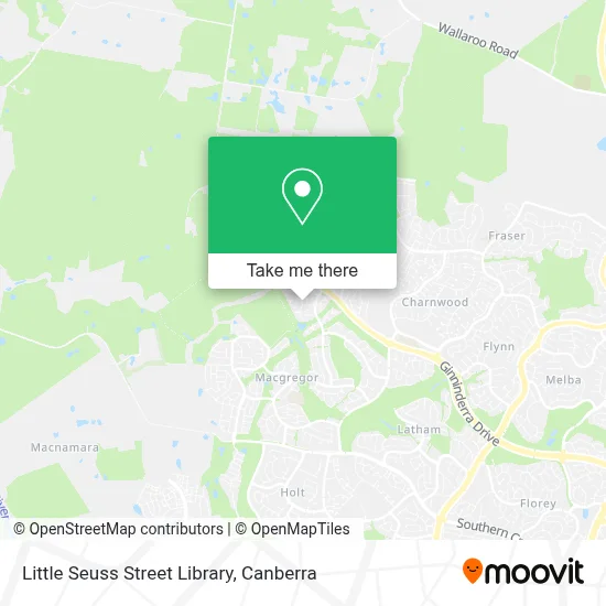 Mapa Little Seuss Street Library