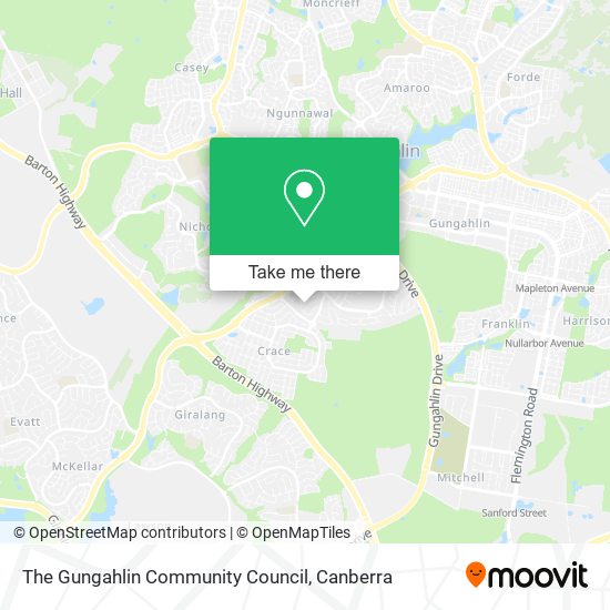 The Gungahlin Community Council map