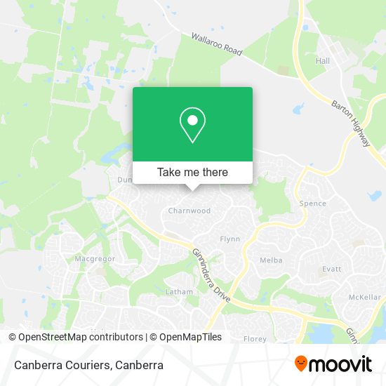 Canberra Couriers map