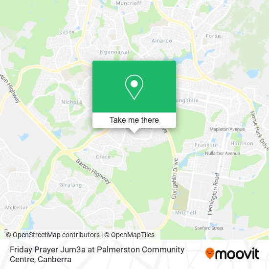 Friday Prayer Jum3a at Palmerston Community Centre map