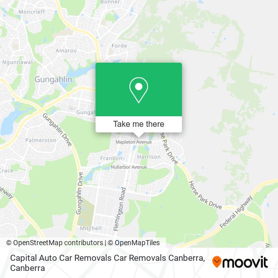 Capital Auto Car Removals Car Removals Canberra map