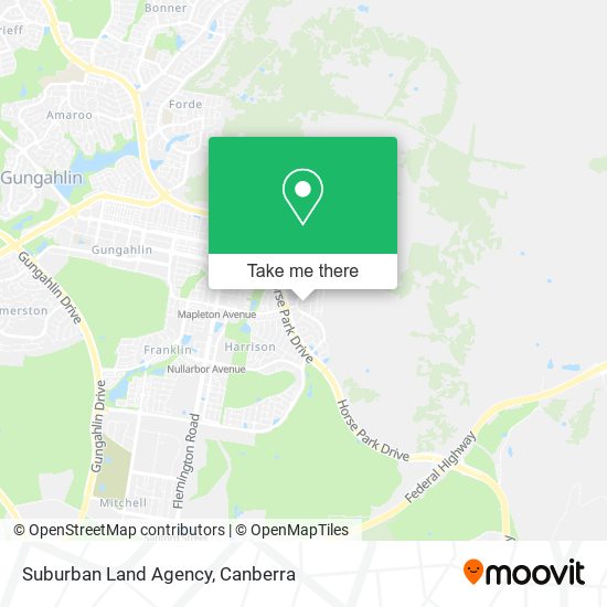 Suburban Land Agency map