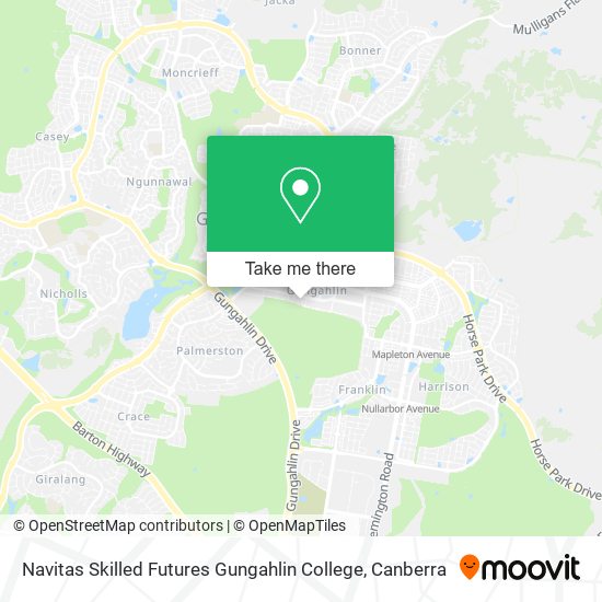 Navitas Skilled Futures Gungahlin College map