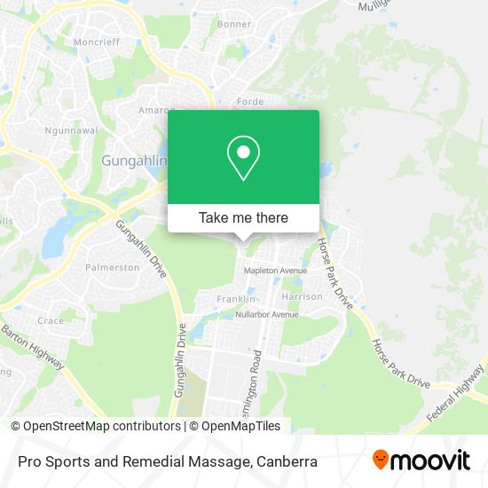 Pro Sports and Remedial Massage map