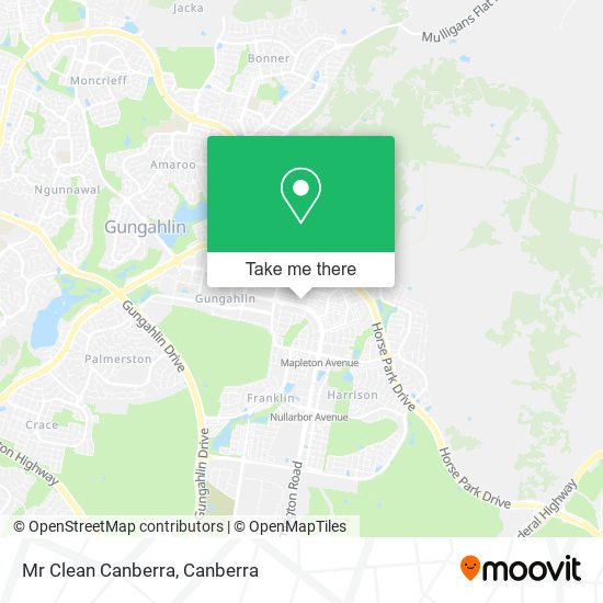 Mr Clean Canberra map