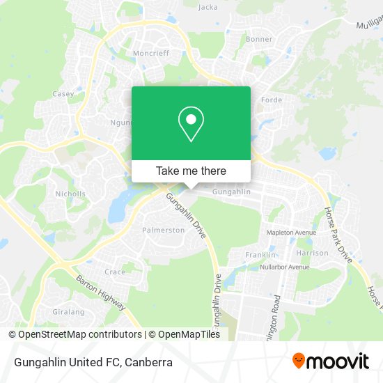 Gungahlin United FC map