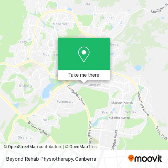 Beyond Rehab Physiotherapy map