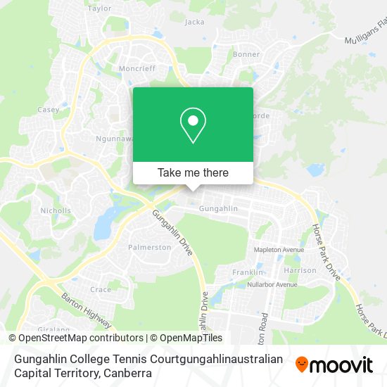 Mapa Gungahlin College Tennis Courtgungahlinaustralian Capital Territory