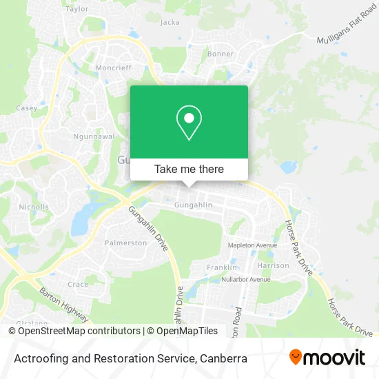 Actroofing and Restoration Service map