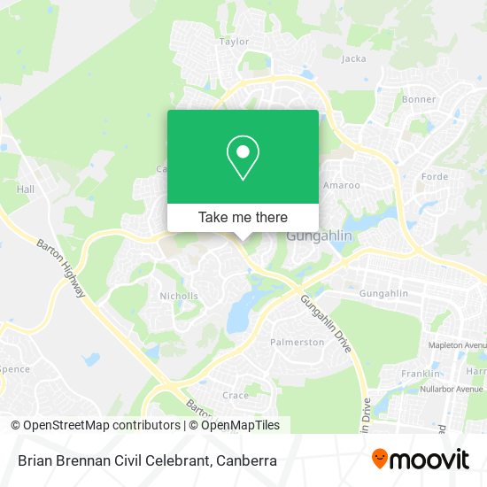 Brian Brennan Civil Celebrant map