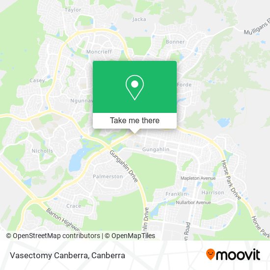 Vasectomy Canberra map