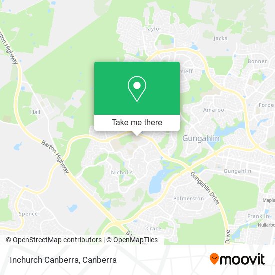 Mapa Inchurch Canberra