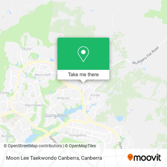 Moon Lee Taekwondo Canberra map