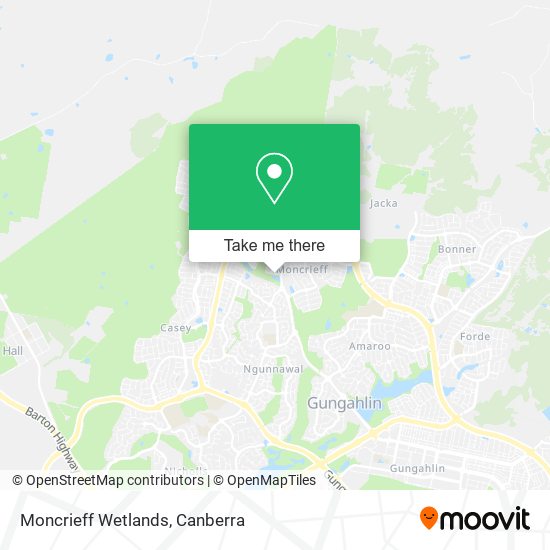Moncrieff Wetlands map