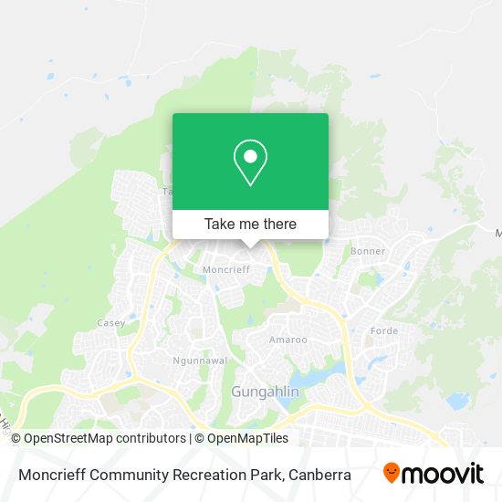 Moncrieff Community Recreation Park map