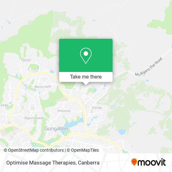 Mapa Optimise Massage Therapies