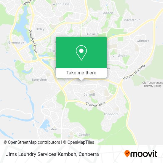 Jims Laundry Services Kambah map
